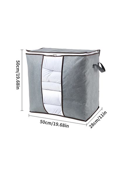 Choice L Light Grey Extra Large Storage Bag For Moisture-Proof Clothing, Bedding, Thick Non-Woven Fabric, L