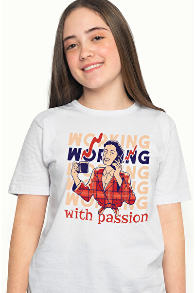 StoryGift Romania Tricou Femei Working With Passion, Cafea, Ciocolata Calda, ...