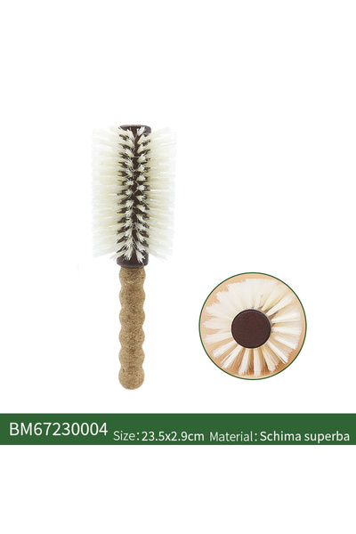 Choice فرشاة شعر دائرية صغيرة من نوع B للنساء، مصنوعة من شعيرات الخنزير، بمقب...