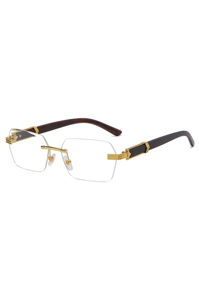 Choice نظارات شمسية شفافة جديدة مستطيلة بدون إطار عالية الجودة للنساء والرجال من تصميم العلامة التجارية بعدسات شفافة