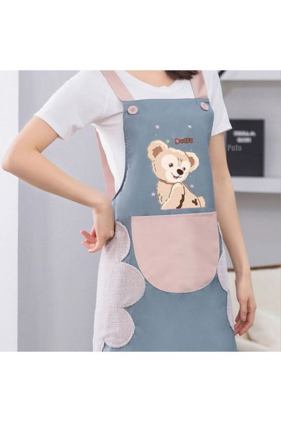 PUFO Șorț de bucătărie Little Bear, șorț de gătit, mărime universală, albastru