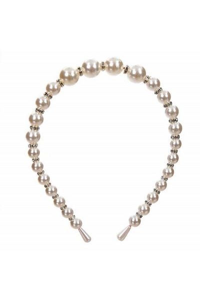 PUFO Elegant Pufo Pearl hair band with white pearl beads