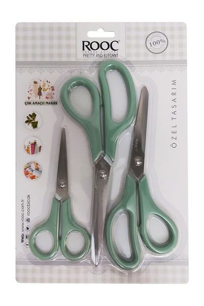 Rooc Çok Amaçlı 3'lü Makas Seti (Yeşil)