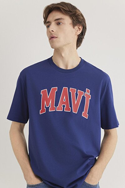 Mavi Ανδρικό μπλουζάκι με μπλε λογότυπο - 0611711 -70722