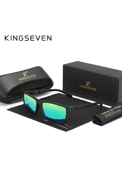 KINGSEVEN Black Green New Polarized Sunglasses Women Driving Classic Square F...