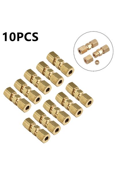 Choice 10pcs Brake Line Connector Without Flaring 4.75mm 3/16 Useful Brake Line Connector For Brand New ...