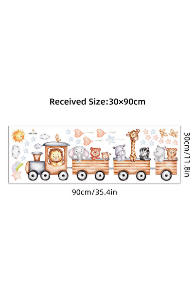 Choice BR93584 Watercolor Animals Cars Balloons Giraffe Wall Stickers for Chi...