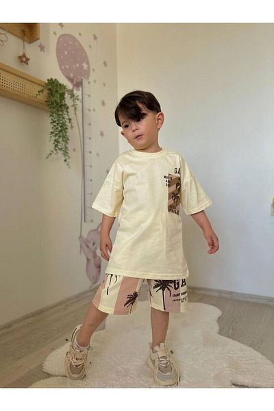 Canlook Boy's Printed Top and Bottom Set