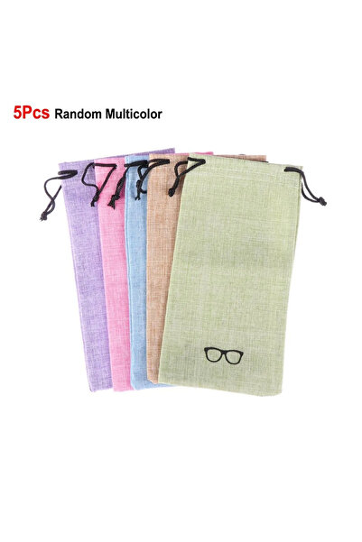Choice 5 قطع بألوان عشوائية 5/10/20 قطعة حقيبة قماش الكتان المحمولة لحقيبة ال...