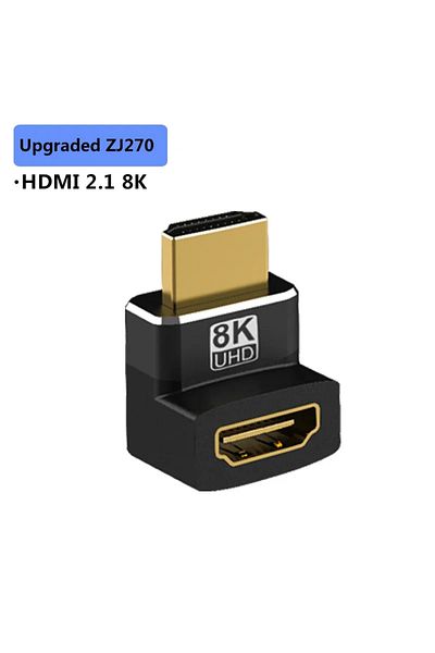 BSN HDMI 2.1 8K Up 8K HDMI 2.1 Adapter 90 270 Degree Right Angle Male to Female Converter HDMI Cable Ext