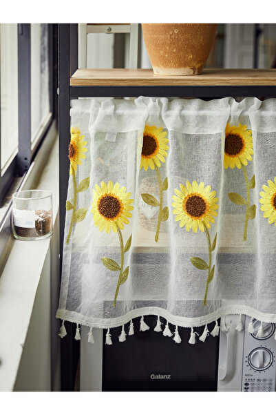 Choice ستارة نصف شفافة بيضاء بطيات ثابتة مقاس 150×60 سم للنوافذ والمطبخ والمق...