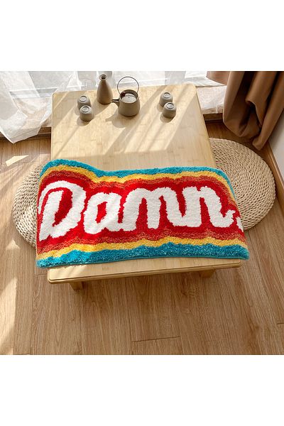 Choice 40X90 CM LAKEA Letter Element Rug 100 Handmade Rainbow Fluffy Tufted Rug Nordic Entrance Rug Area Ru
