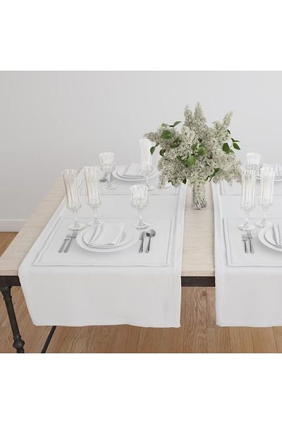 Kotonia Home Șervețel simplu – 45×145 cm, 100% bumbac, crep alb