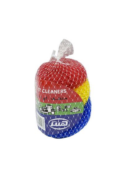 Generic منظف أواني سلك متعدد الألوان 3 قطع