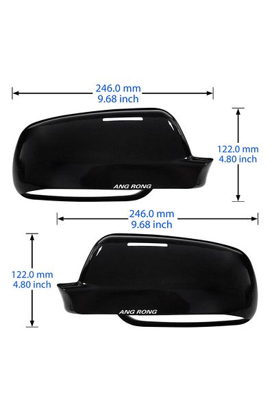 Choice For Vw Golf Mk4 1997-04 Gloss Black Wing Door Side Mirror Cover Caps Left Right