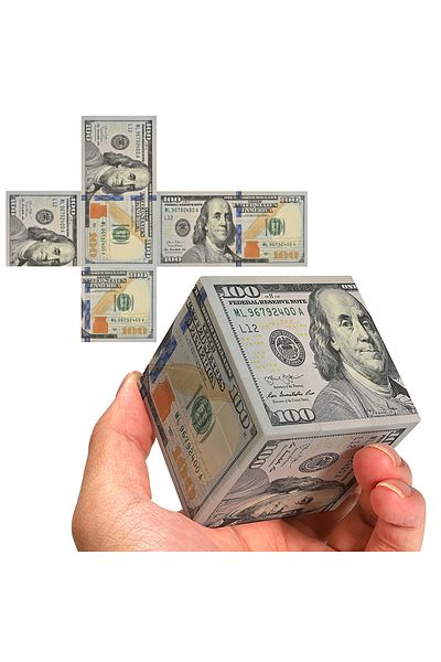 Choice 343 100dollars 3x3x3 Magic Cube 3x3x3 3D UV 100 dollars Color painting Fun Stress Relief Puzzle Prof