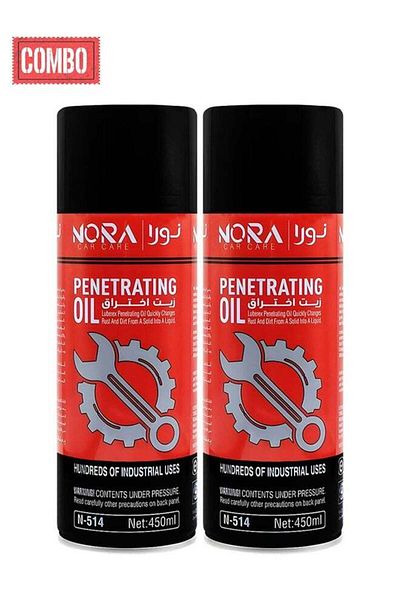 Nora Combo - 2PC NORA Penetrating Oil Spray 450ml - Rust Remover, Lubricant, Moisture Repellant N-514