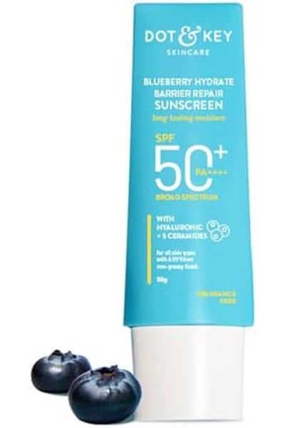 Dot KEY Dot & Key Blueberry Hydrate Barrier Repair Sunscreen SPF 50+, PA++++ | For Dry & Sensitive Skin | No