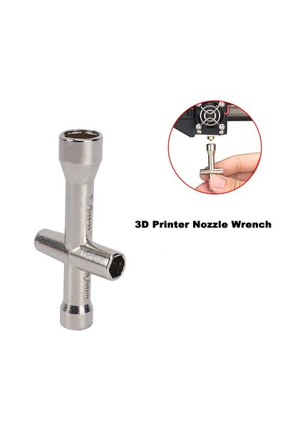 Choice 1piece 3D Printer Tool M2 M2.5 M3 M4 3D Printing Nozzles Wrench Screw Nut Hexagonal Cross Mini Wrenc