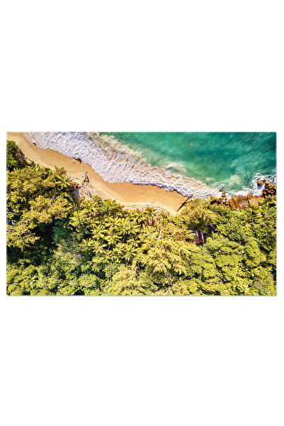 StoryGift Romania Tablou Canvas Plaja Din Seychelles Vazuta De Sus Peisaj De ...