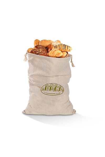 Choice 4BF044-Bread-S Linen Bread Bags Reusable Portable Drawstring Kitchen Organizer Home Homemade Artisan