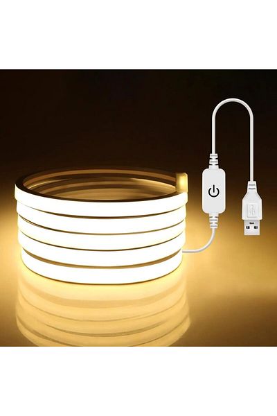 Choice Warm White 2m 1m/2m/3m LED Lights Strip Waterproof 5V USB COB LED Strip Flexible Dimmable LED Strip