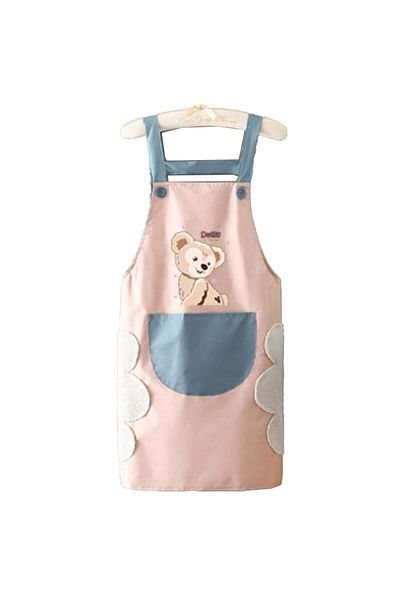 PUFO Șorț de bucătărie Little Bear, șorț de gătit, mărime universală, roz