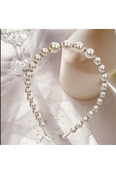 PUFO Elegant Pufo Pearl hair band with white pearl beads