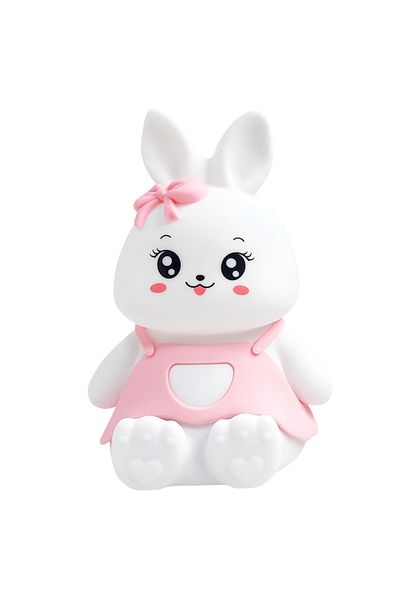 SHENZHITECH Rabbit G RGB light Cute Kids Night Lights 5 Colour Changing LED Silicone Rabbit Lamp with Battery, f