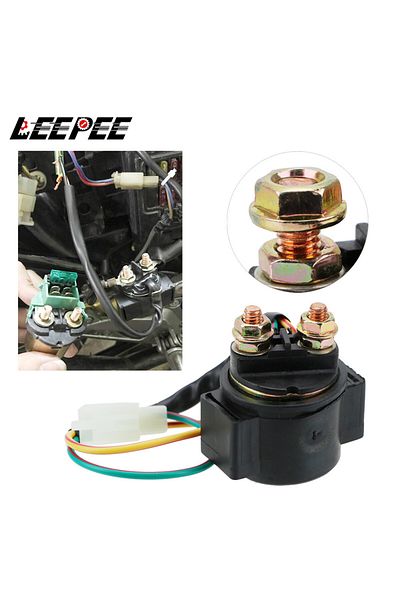 Choice 12V 20W Motorcycle Solenoid Starter Relay 2 Pin 2 Wires Accessories For GY6 50CC 125CC 150CC Scoo...