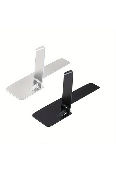 Choice 2pcs 2pcs Ultra Thin Mini Phone Kickstand Universal Desktop Phone Holder Stand Metal Steel Folding D