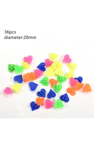 Choice 36pcs heart 36pcs Bike Wheel Spoke Beads Multiple Colorful Heart-shaped Stars Steel Wire Spokes Deco