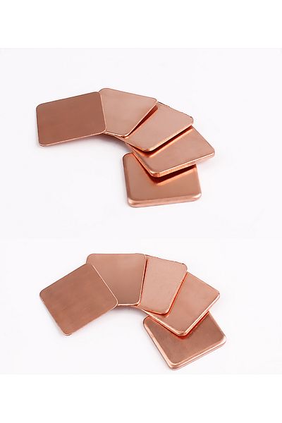 Funssor 15x15x1.0mm 10pcs 0.3mm-2mm Thickness Laptop Copper Sheet Plate Strip Shim Thermal Pad Heatsink She