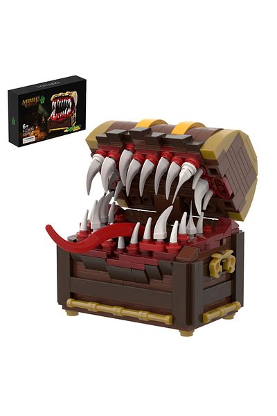 Choice Parper Instruction 330PCS With Box MOC Game Mimic Chest For Dark Souls Building Blocks Set Dungeons