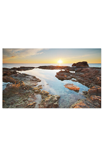 StoryGift Romania Tablou Canvas Peisaj Marin, Soare, Plaja, Val, Apus, Peisaj...