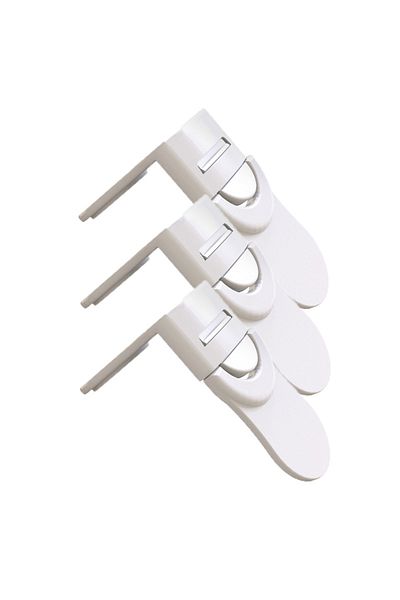 Choice 3PCS Baby Safety Lock Drawer Anti-Pinching Hand Cabinet Drawer Locks Plastic White Safety Buckle for