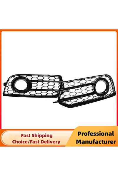 Choice1 شبكة مصابيح الضباب الأمامية للسيارة باللون الأسود اللامع لسيارة أودي ...