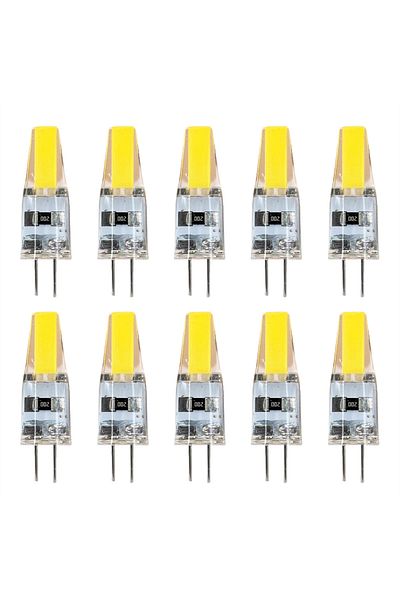Choice Cool White DC12V 10Pcs/Pack Dimmable Mini G4 LED COB Lamp 6W Bulb AC DC 12V 220V Candle Lights Repla