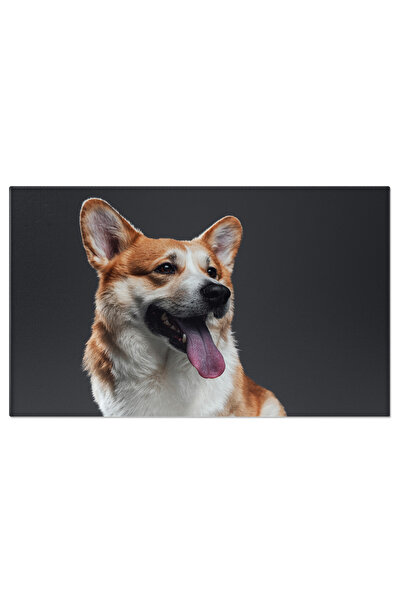 StoryGift Romania Tablou Canvas - Corgi Welsh: Expresie Vesela Si Limba Indrazneata