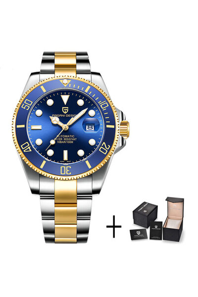 Choice الخيار 3: ساعة باجاني ديزاين ذهبية زرقاء، من أفضل العلامات التجارية، أ...