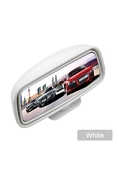 Choice1 White 1pc 360 Degree Adjustable Wide Angle Side Rear Mirror Blind Spo...