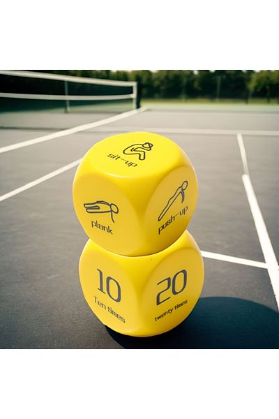 Choice Yellow 2 Pc Fitness Dice Sports Dice (6 SIDES)-games For Group Fitness And Exercise Classes-includin