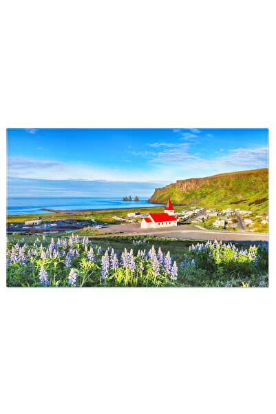 StoryGift Romania Tablou Canvas Biserica Crestina Vikurkirkja In Lumina Dimin...