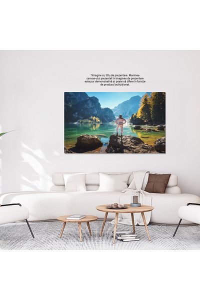 StoryGift Romania Tablou Canvas: Peisaje Reflectie In Dolomiti - Oameni Si Natura In Armonie