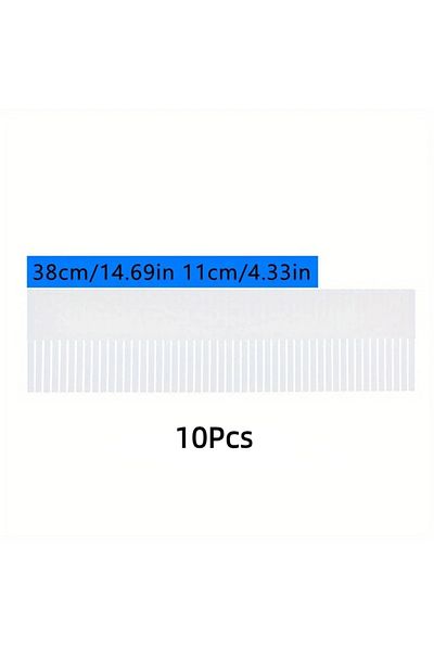 Choice White 38x11cm 10Pcs Drawer Divider Set - Adjustable Drawer Organiser System for Cupboard, Underwear
