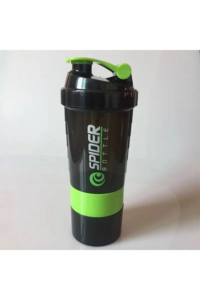 Choice green 501-600ml 3 Layer Shake Cup Protein Powder Stirring Cup Fitness Sports Milk Shake Cup Gift Lar