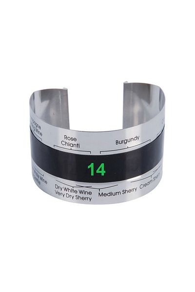 Choice A Wine Thermometer Wine Collar Thermometer Bar Beverage Tool Clever Bottle Snap Thermometer Lcd Disp
