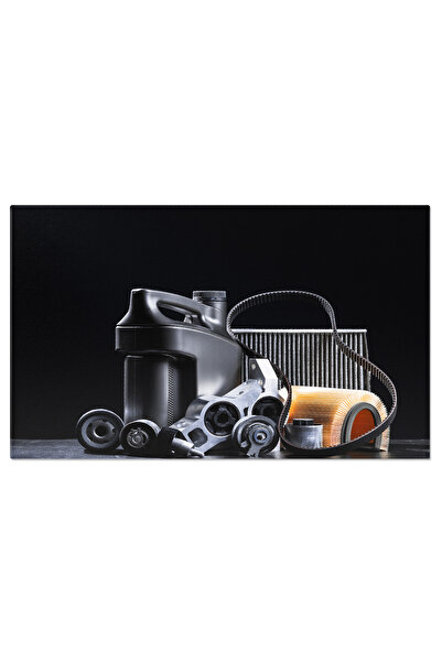 StoryGift Romania Tablou Canvas - Piesa Tehnica Auto: Automobile, Engine, Repair, Detail, Metal, Background