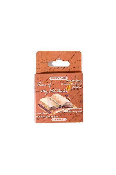 Choice A 46Pcs Private Book Collection Boxed Stickers Decorative Scrapbooking Retro Label Diary Stationery.