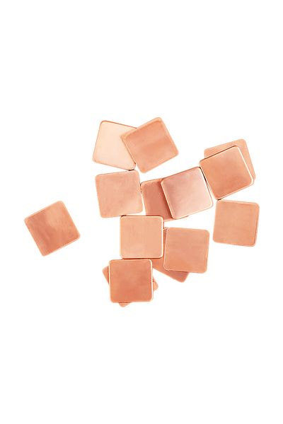 Funssor 15x15x1.0mm 10pcs 0.3mm-2mm Thickness Laptop Copper Sheet Plate Strip Shim Thermal Pad Heatsink She